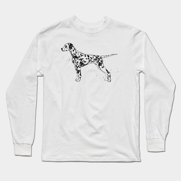 Dalmatian dog Long Sleeve T-Shirt by erzebeth